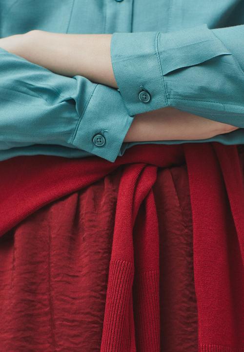 MANGO - Flap Pocket Shirt Green