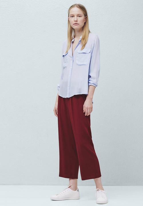 MANGO - Flap Pocket Shirt Pale Blue