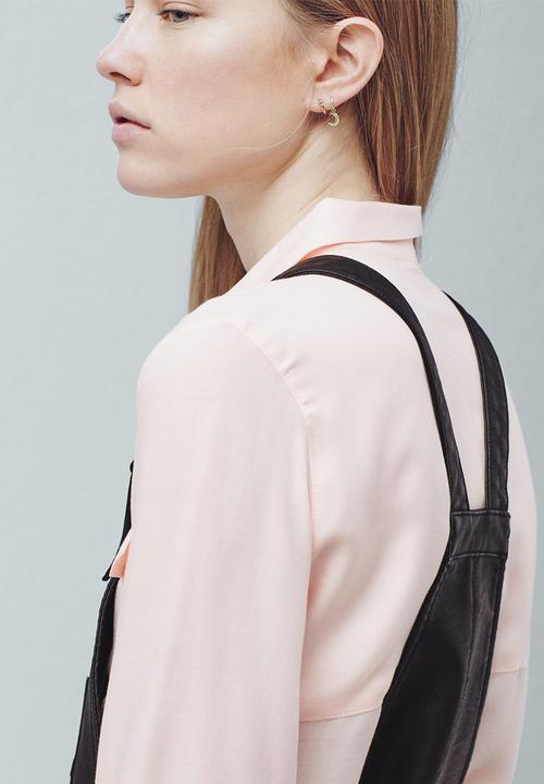 MANGO - Flap Pocket Shirt Pale Pink
