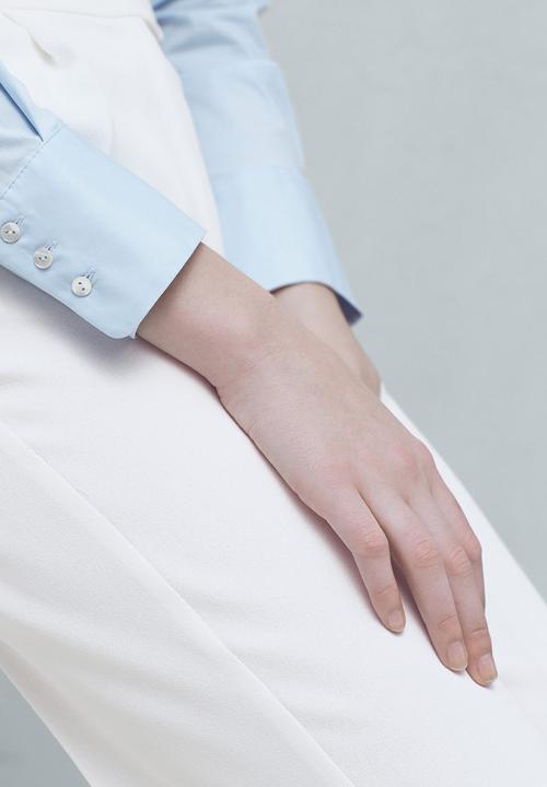 MANGO - Cotton Shirt Pale Blue