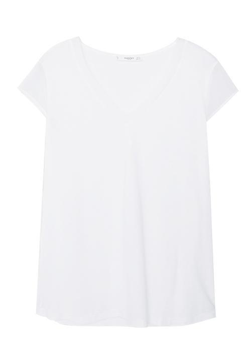 MANGO - Soft Panel T-shirt Milk