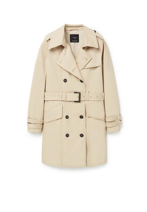 MANGO - Double Breasted Trench Coat - Beige
