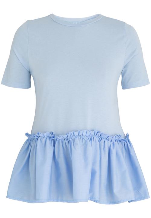 STYLE REPUBLIC - Frill Hem T-shirt Pale Blue
