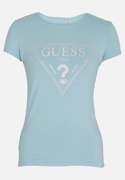 GUESS - Guess Tri Logo Tee Blue