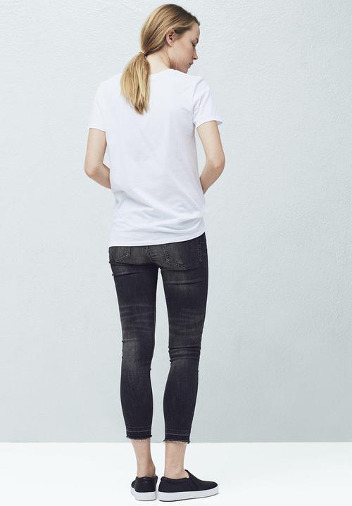 MANGO - Printed t-shirt Black and White