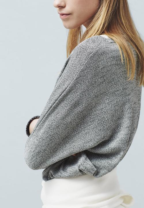 MANGO - Flecked T-shirt Pale Grey