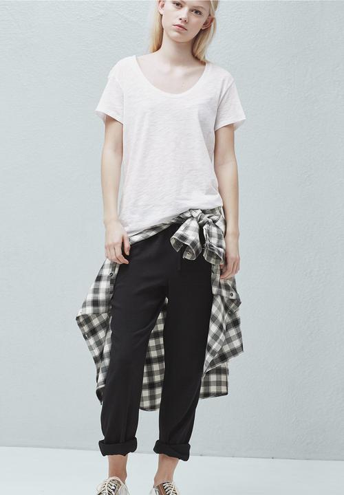 MANGO - Flecked T-shirt White