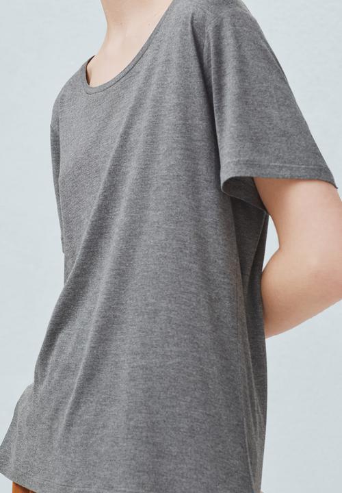 MANGO - Basic T-shirt Grey