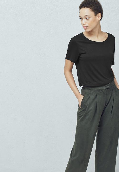 MANGO - Basic T-shirt Black