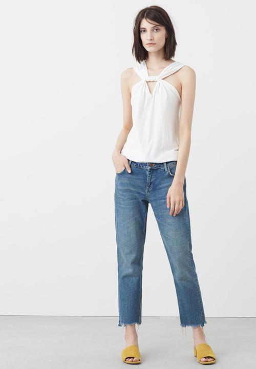MANGO - Halter Neck Top White