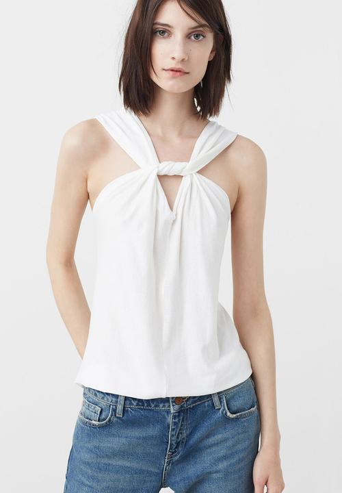 MANGO - Halter Neck Top White