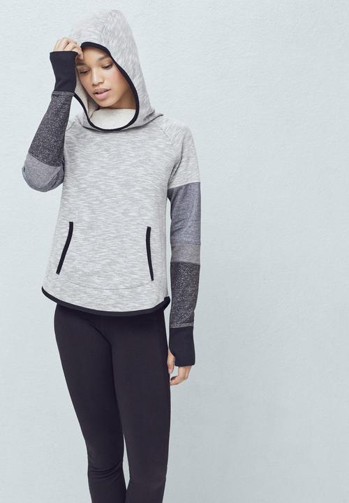 MANGO - Yoga Hooded Sweater Grey