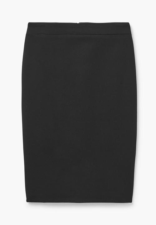 MANGO - Mesh Pencil Skirt Black
