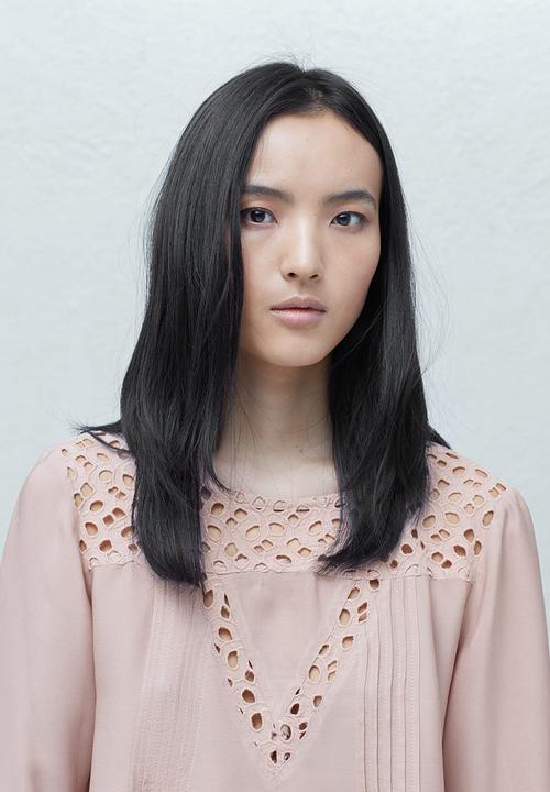 MANGO - Anglaise Detail Blouse Pale Pink