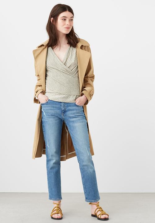 MANGO - Wrapped Top Grey
