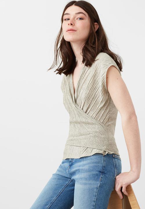 MANGO - Wrapped Top Grey