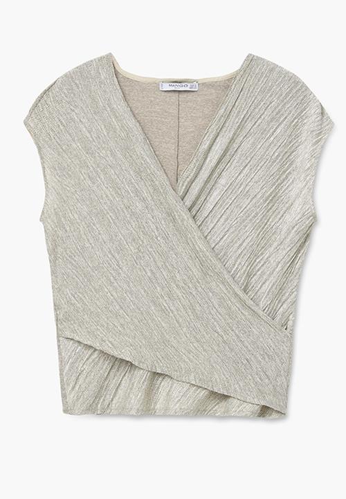 MANGO - Wrapped Top Grey