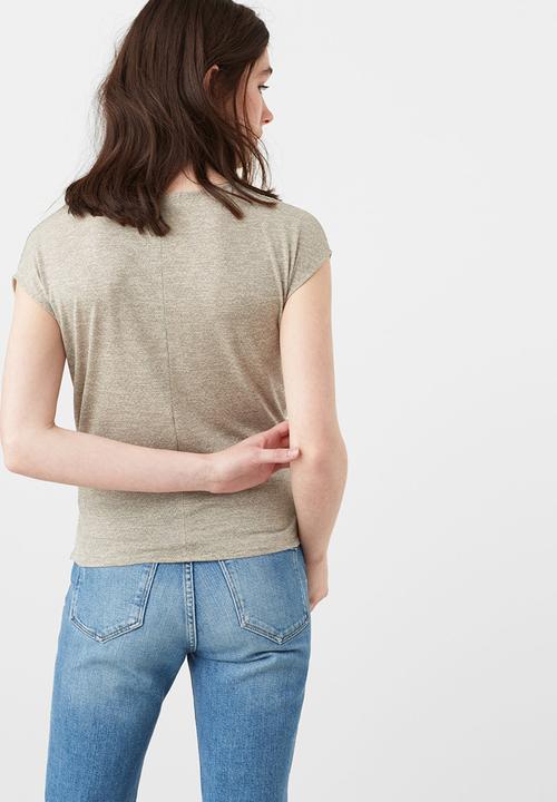 MANGO - Wrapped Top Grey