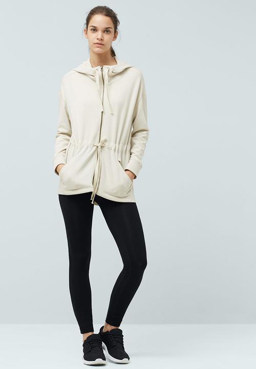 MANGO - Hooded Yoga Sweater Cream
