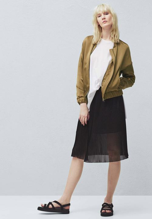 MANGO - Pleated Skirt Black