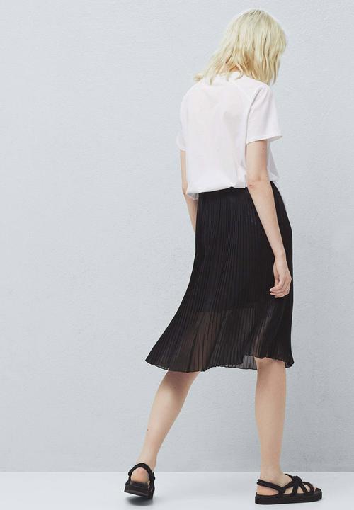 MANGO - Pleated Skirt Black