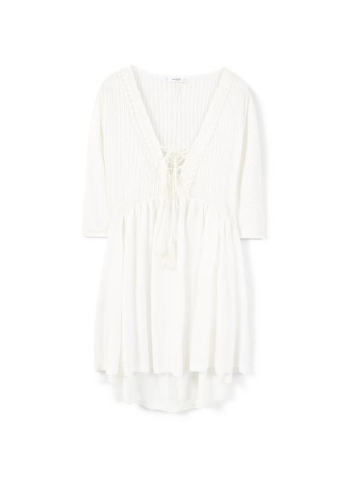 MANGO - Contrast Tunic White