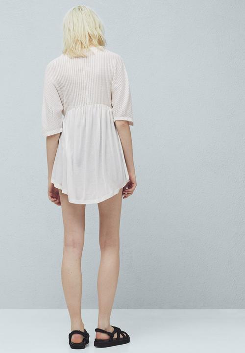 MANGO - Contrast Tunic White