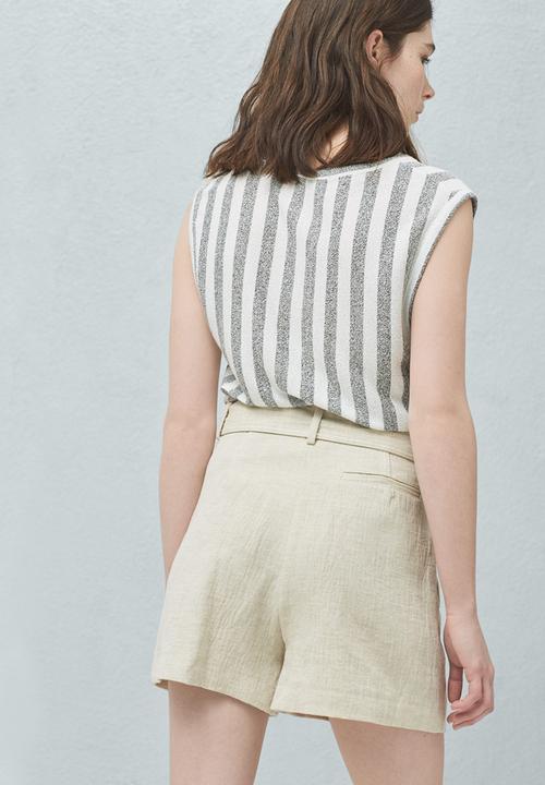 MANGO - Striped Tank Top Grey