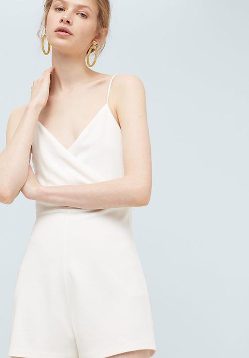 white fitted playsuit