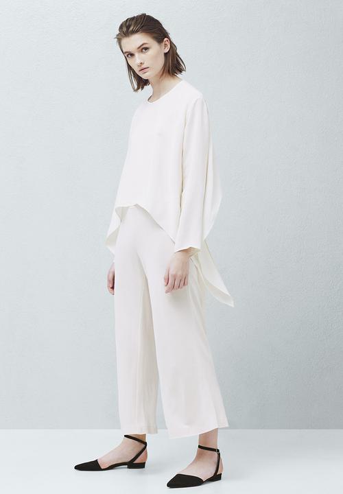 MANGO - Oversized Blouse Milk