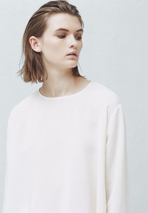 MANGO - Oversized Blouse Milk