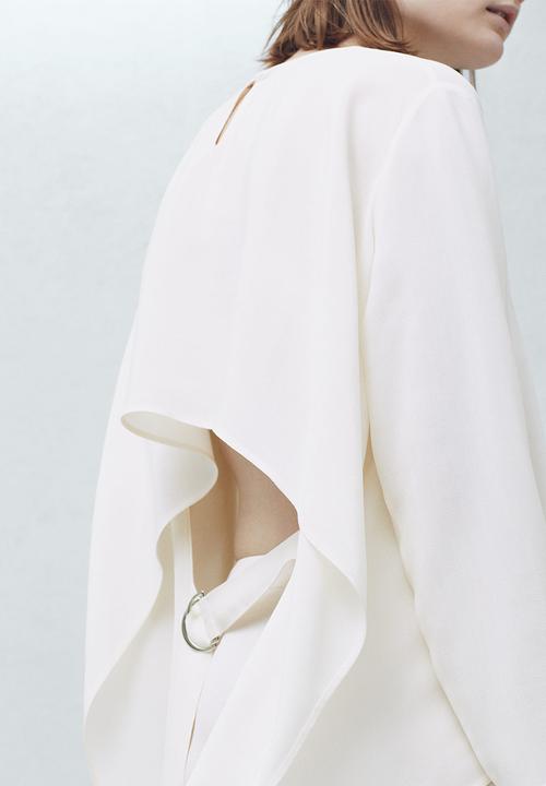 MANGO - Oversized Blouse Milk