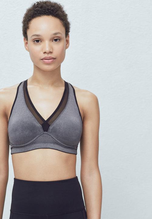 MANGO - Fitness High Impact Top Mid Grey