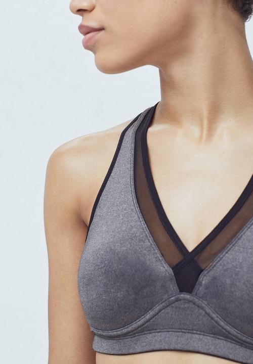 MANGO - Fitness High Impact Top Mid Grey