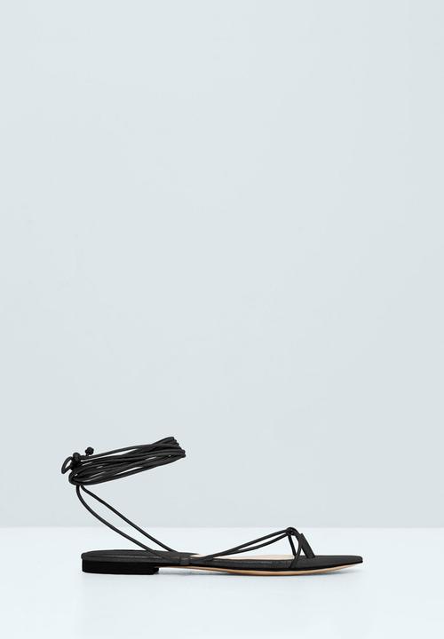 mango sandals black