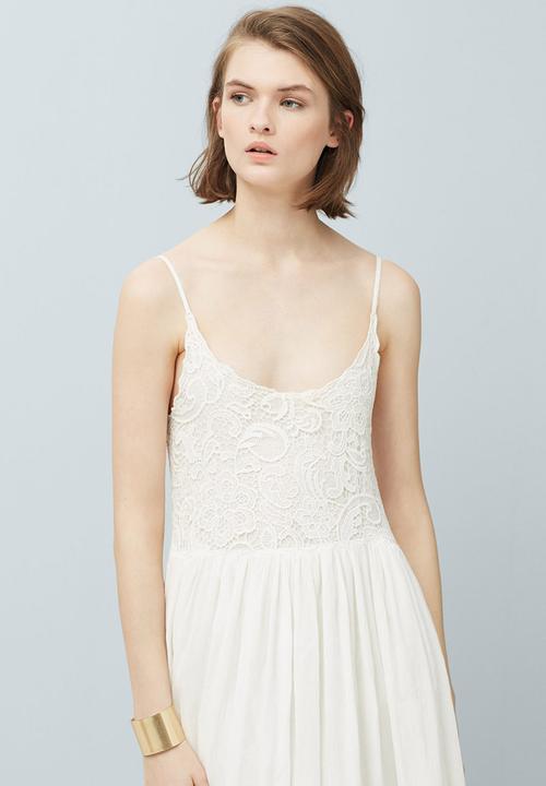 mango white long dress