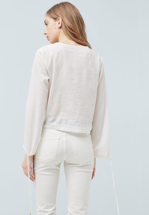 MANGO - Anglaise Blouse White
