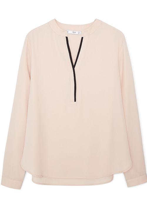 MANGO - Flowy Shirt Neutral