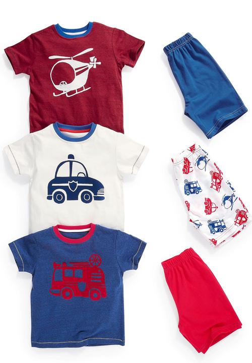 Next - 3-Pack Transport Pyjamas Multi-Colour