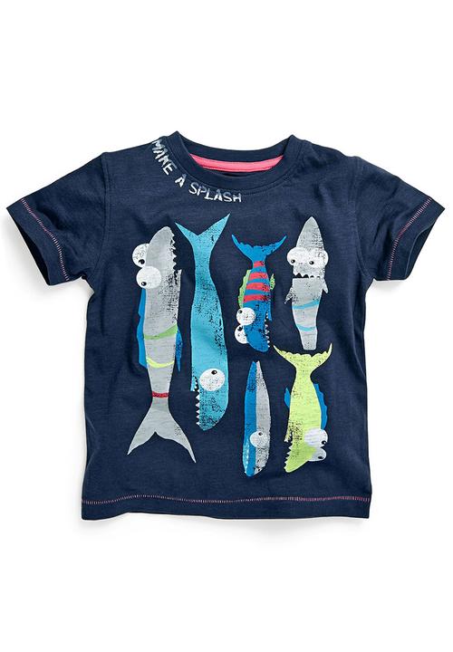 Next - Fish T-Shirt Navy