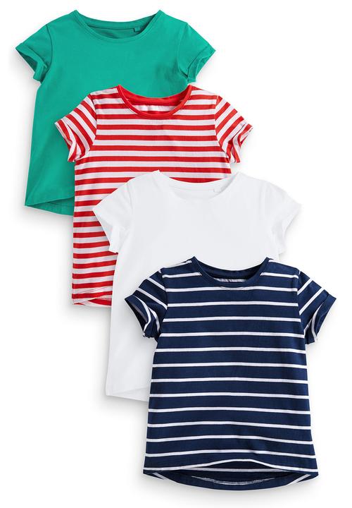 Next - Stripe Tops 4-Pack Multi-Colour