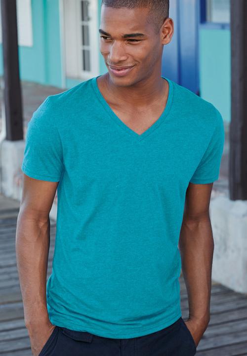 Next - V-neck Tee Mid Blue