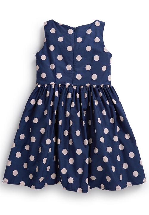 Next - Spotted Prom Dress Navy