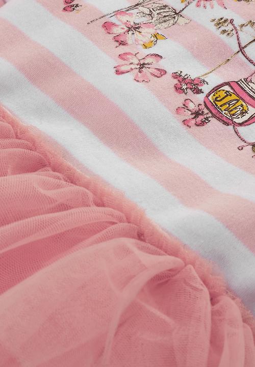 Next - Stripe animal tutu with headband Pale pink