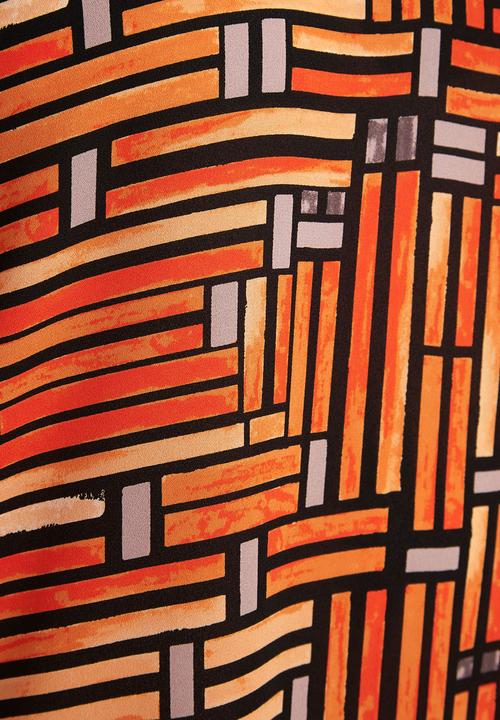 Next - Woven vest in orange print Multi-colour