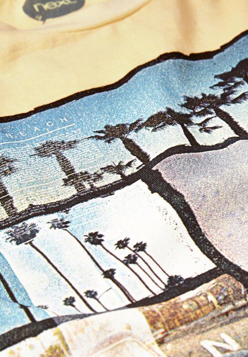 Next - LA Print T-shirt Yellow