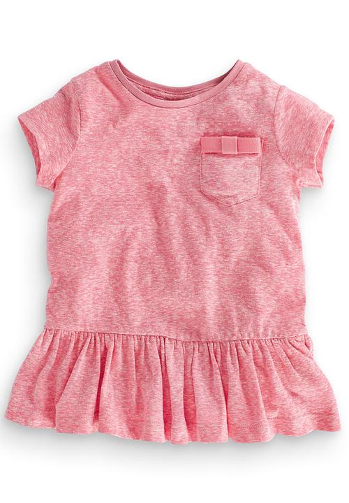 Next - Peplum Tunic Mid Pink