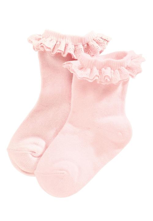 Next - 2-pack Ruffle Socks Pink