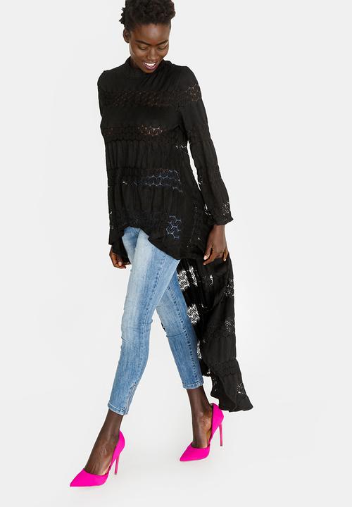 Revenge - Drape Detail Top Black