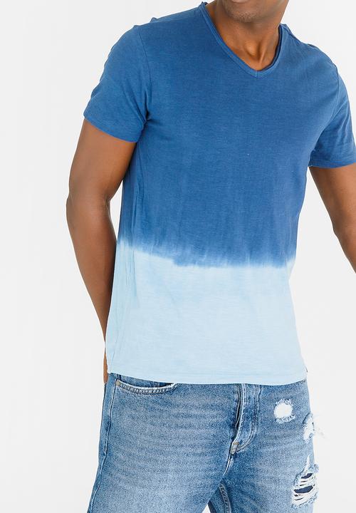 STYLE REPUBLIC - Dylan Dip Dye Tee Blue
